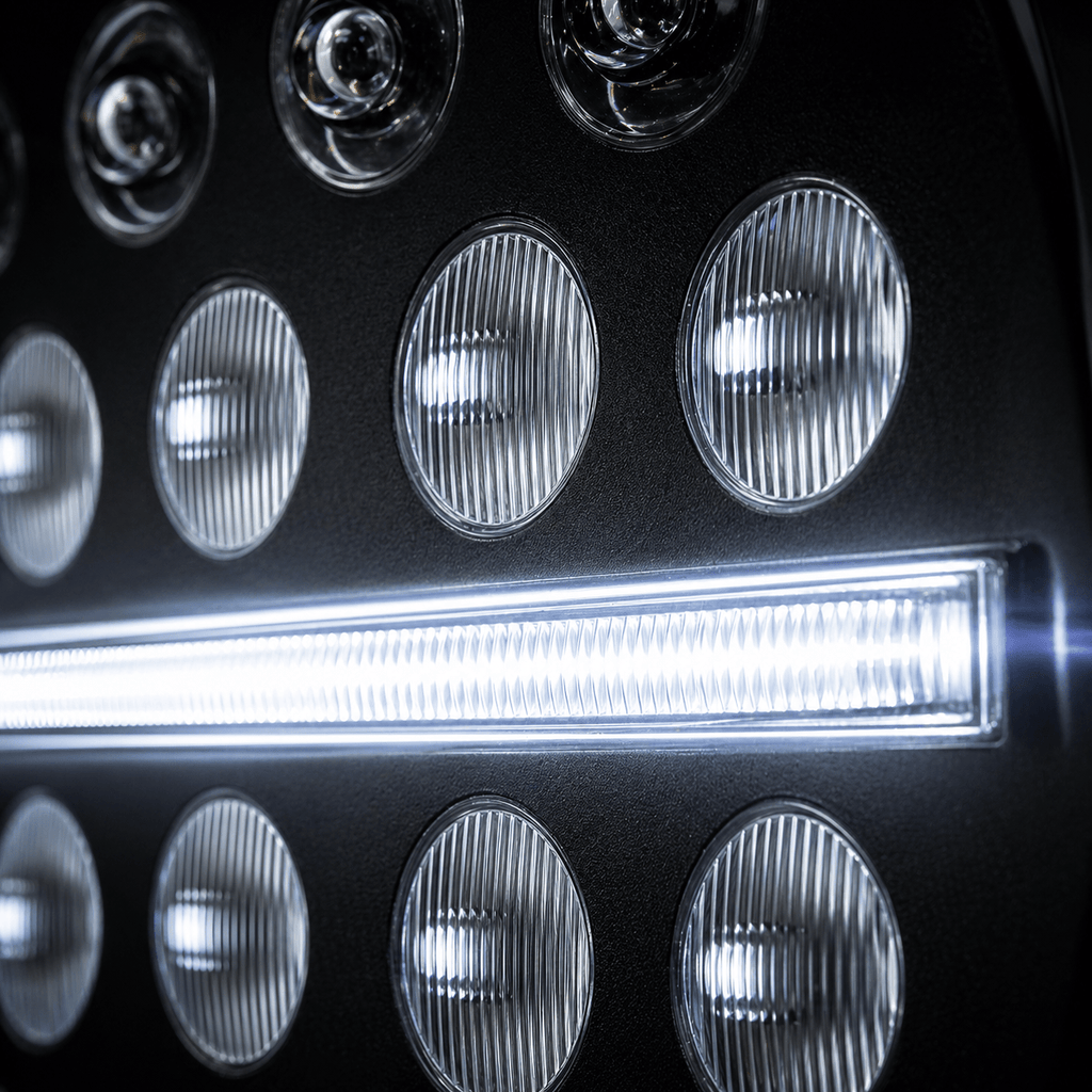 Eagle Lights 5 3/4" / 5.75" Slim Line Multi LED Projection Headlight - Black - Fits All 5 3/4" Harley-Davidson® and Indian® Headlight Buckets
