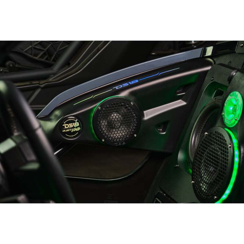 DS18 2015+ Polaris Slingshot Arm Rest Enclosure Fits 2x 6.5in Speakers (Not Included) - SLG-AR6V2