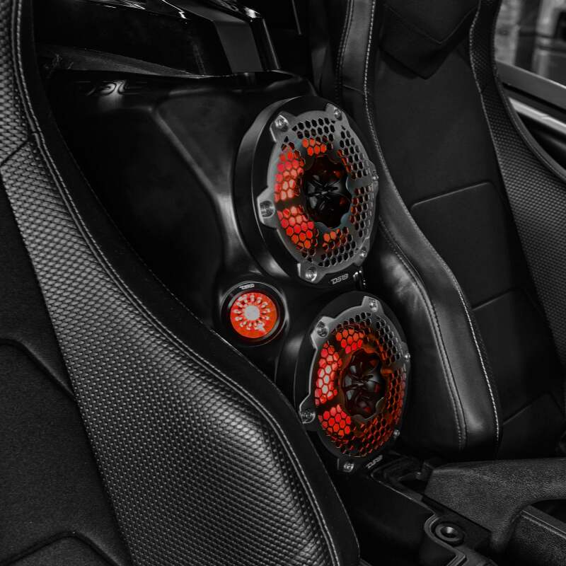 DS18 2015+ Polaris Slingshot Center Console Enclosure Fits 2x 6in & 2x 2.28in Speakers(Not Included) - SLG-WFCC66
