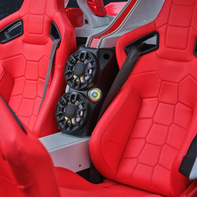 DS18 2015+ Polaris Slingshot Center Console Enclosure w/ 2x 6in NXL-IQ6/BK & PRO-TW7LD Speakers - SLG-WFCC66LD
