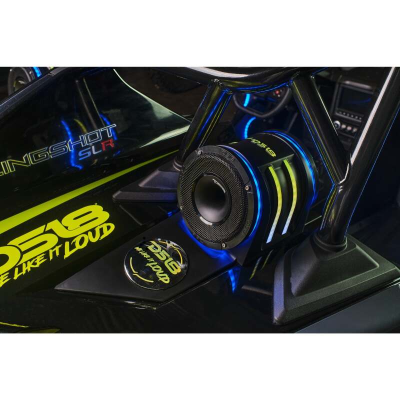 DS18 2015+ Polaris Slingshot Headrest Enclosure Fits 4 x 6.5in Speakers (Not Included) - SLG-HD6V2