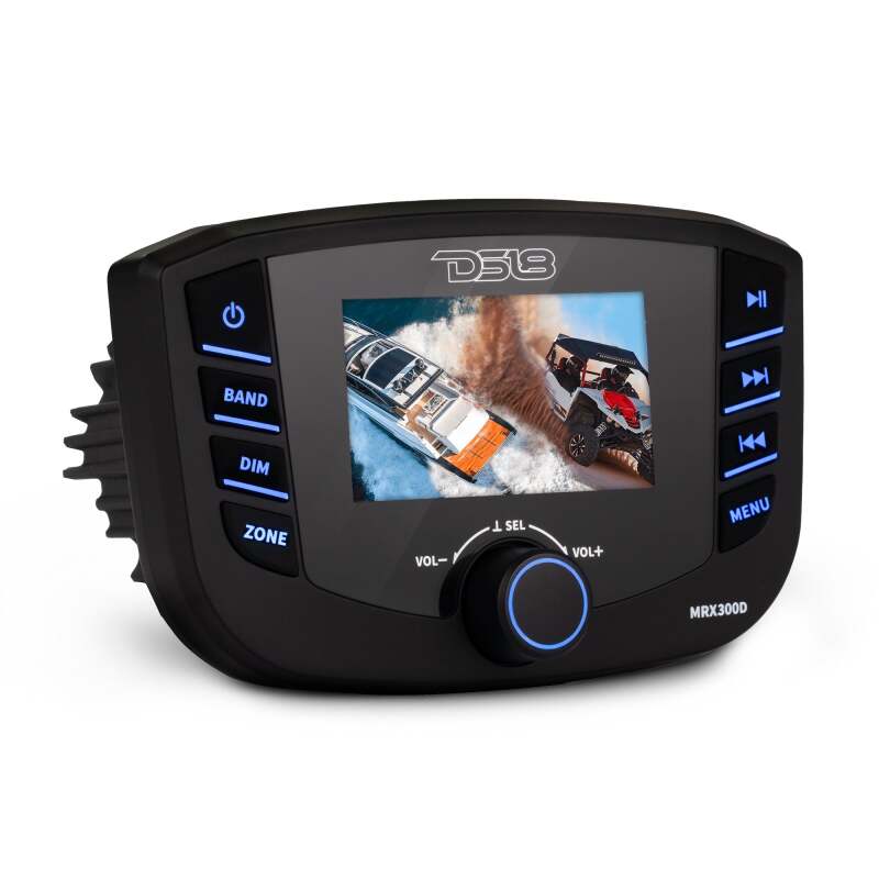 DS18 3in Color TFT Screen 3 Zones 4 volts Output BT RDS 4x 50 Watts DAB Europe Antenna Incl Headunit - MRX300D