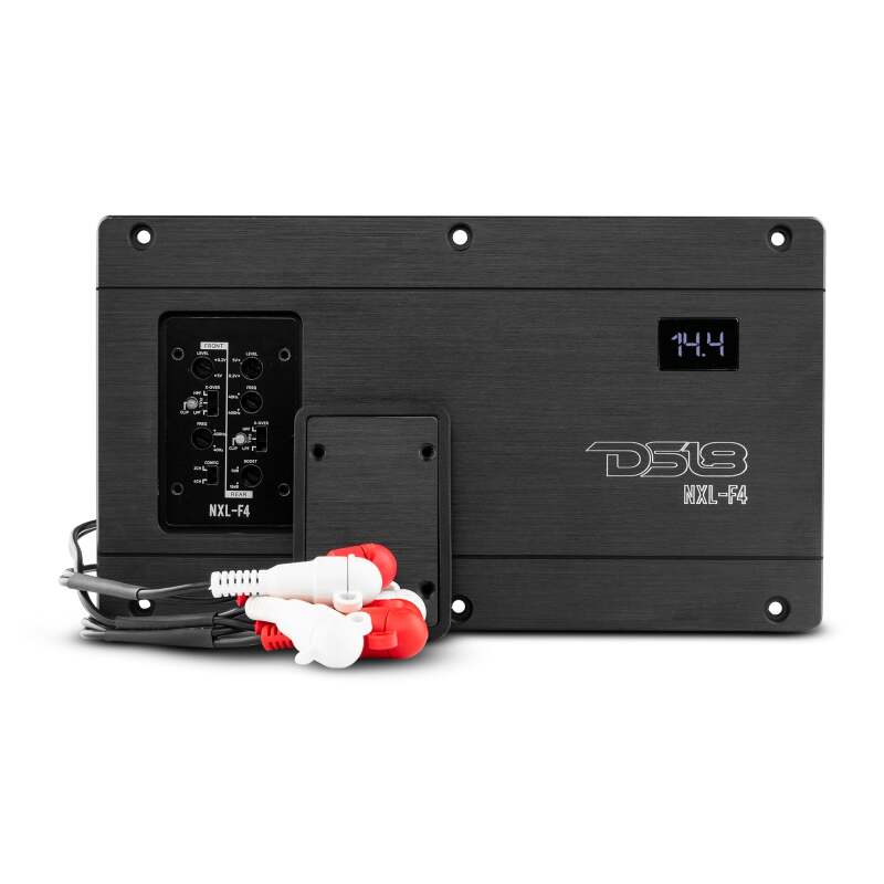 DS18 4-Channel Class-D Flush Mount Amp Full-Range 4x100 Watts RMS at4 ohm IP67 Waterproof Rating - NXL-F4