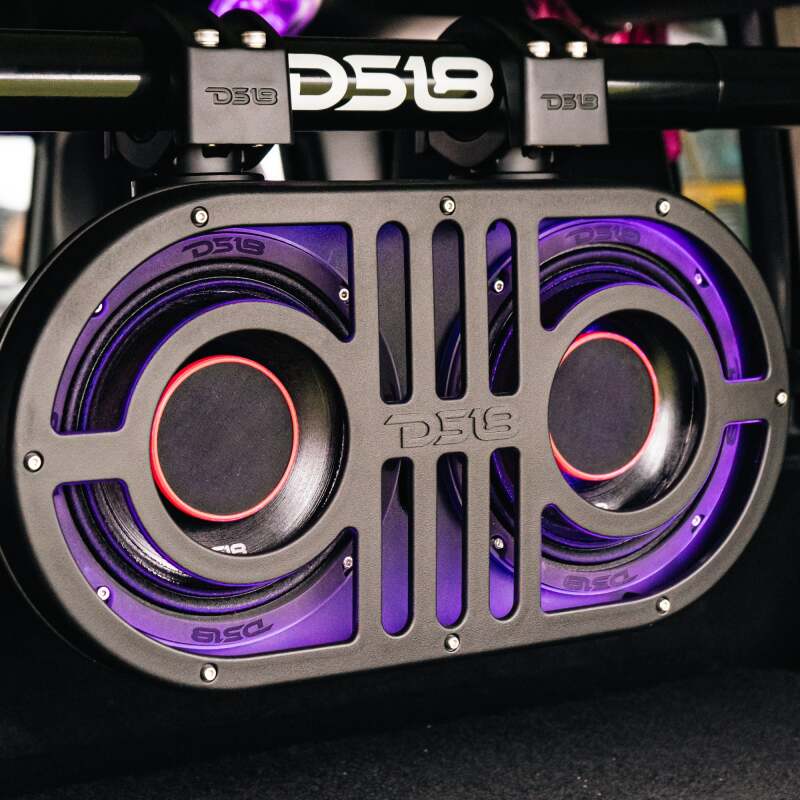 DS18 8in Rollcage Soundbar Loaded Built in RGB LED Lights 500 Watts RMS 2x PRO-HY8.4B Included - JVOCE8