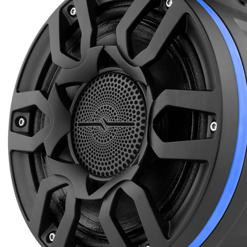 DS18 Compact Pro Towers 8in 250 Watts RMS RGB LED Lights PRO-HY8.4B Included Cover Included White - NXL-X8PRO/WH