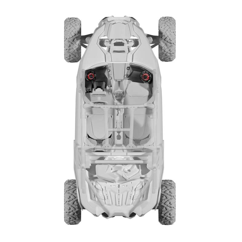 DS18 Loaded 6.5in Dash Board Speaker Panel Encl Left + Right 2x NXL-IQ6/BK Included 2017+ Can-Am Mav - CA-X3DS6LDV2