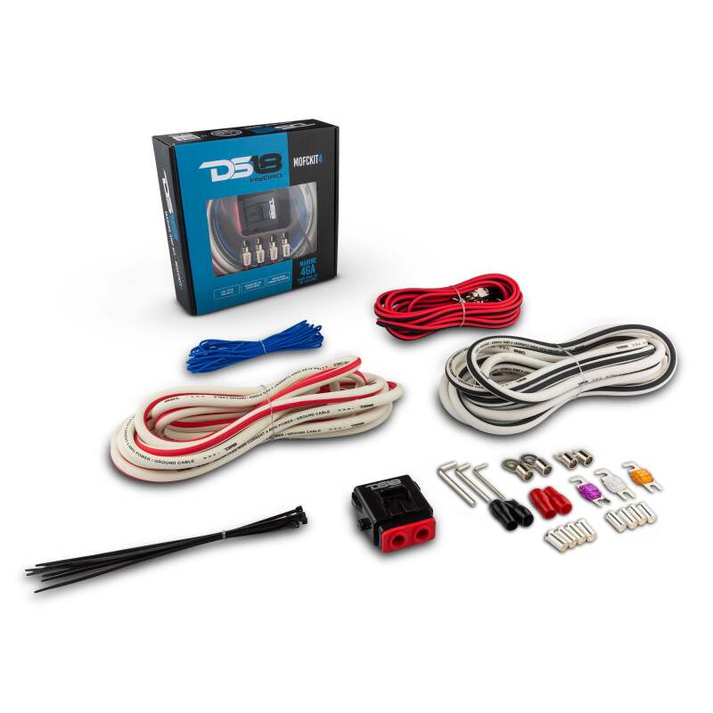 DS18 Marine Amplifier Installation Kit 4-GA 100% Copper Tinned Wire - MOFCKIT4