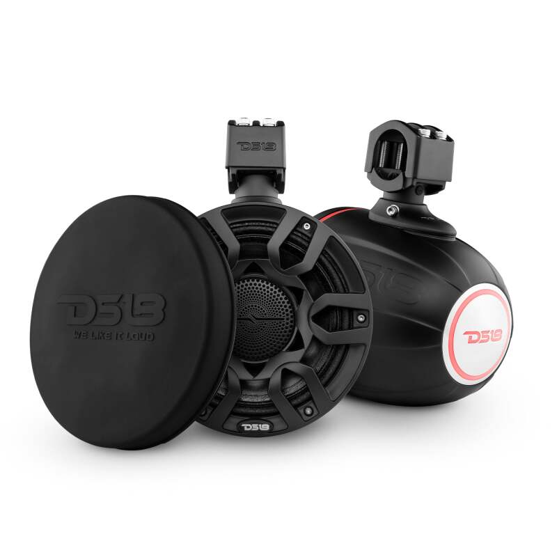 DS18 Marine And Powersports 8in 250 Watts RMS RGB LED Lights PRO-HY8.4B Incl Cover Included Black - NXL-X8PRO/BK