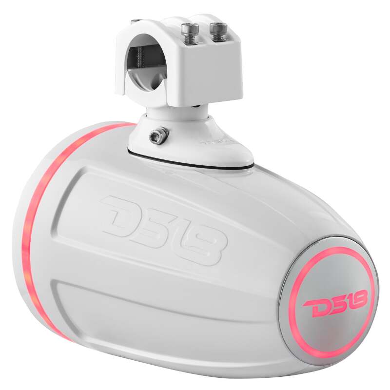 DS18 Marine And Powersports Towers Speakers Not Included 6.5in RGB LED Lights White - NXL-X6TP/WH.NS