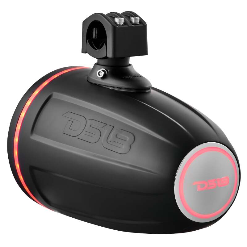 DS18 Marine And Powersports Towers Speakers Not Included 8in RGB LED Lights Black - NXL-X8TP/BK.NS