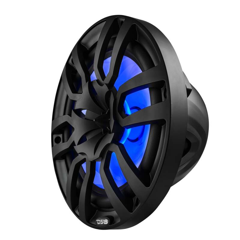 DS18 NXL Series Coaxial Marine Speaker w/ RGB Lights 10in 2-Way 200Watts RMS 4 ohm Black w/ Cover - NXL-10/BK