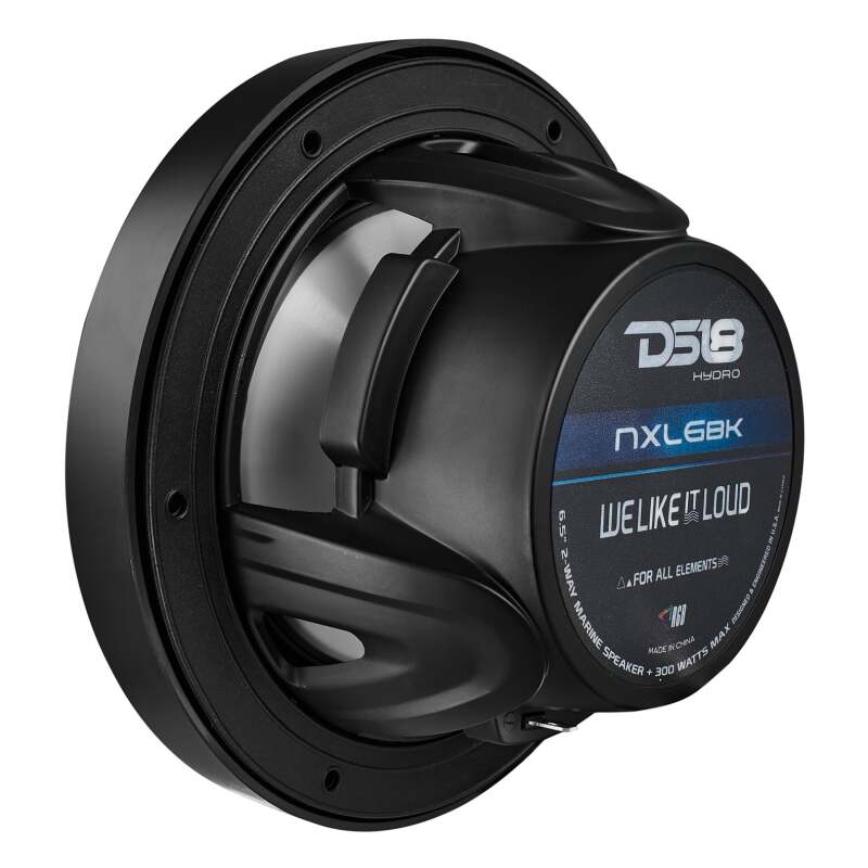 DS18 NXL Series Coaxial Marine Speakers w/ RGB Lights 6.5in 2-Way 100 Watts RMS 4 ohm Black - NXL-6/BK
