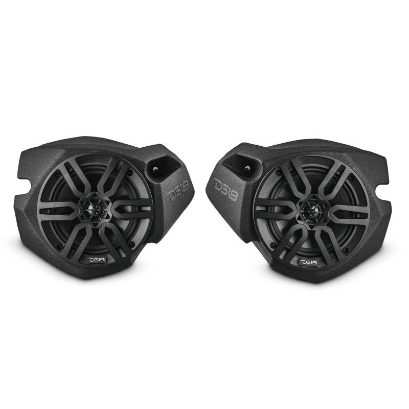 DS18 Polaris RZR Front Kick Panel Pods Loaded Enclosure 2x 6.5in Spkr Built-in Amp + Twtr Bluetooth - RZR-KP6BT