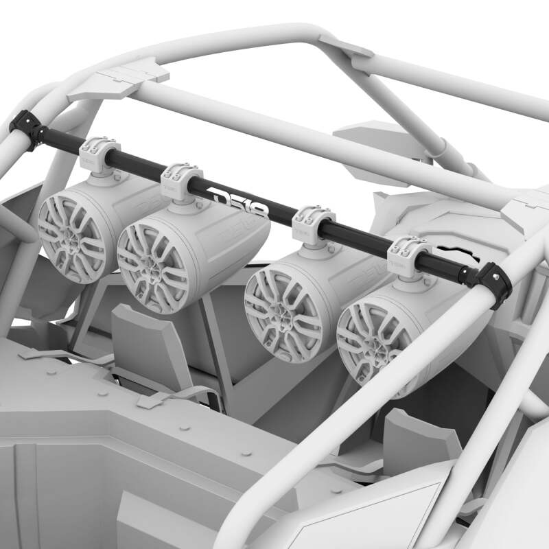 DS18 Speaker Mounting Tube For Towers And Pods Polaris RZR Pro & Turbo Series Black - RZR-PROTUBE