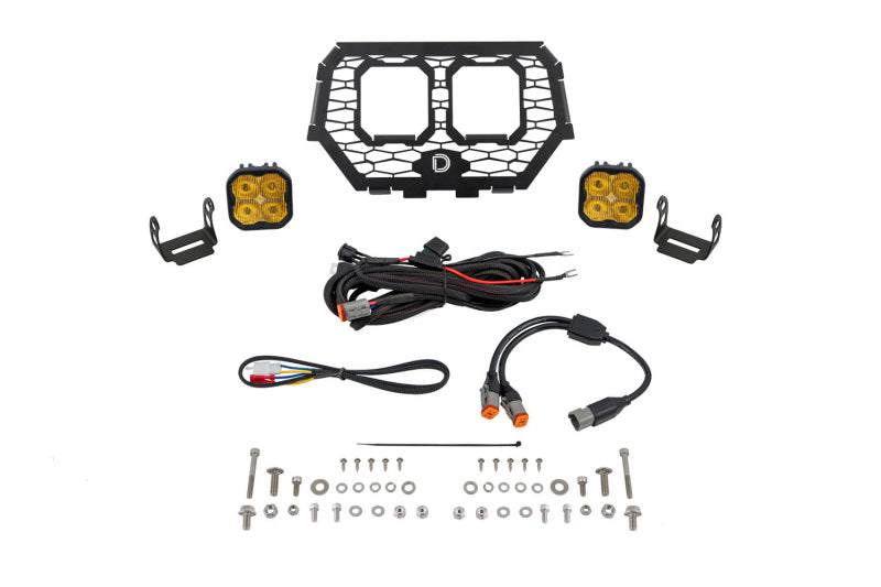 Diode Dynamics 2014-2018 Polaris RZR XP Stage Series LED Grille Kit - Pro Yellow Fog - DD7862