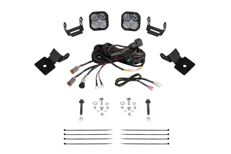Diode Dynamics 2014-2018 Polaris RZR XP Stage Series SS3 A-Pillar Pod Kit - Pro White Combo - DD7848