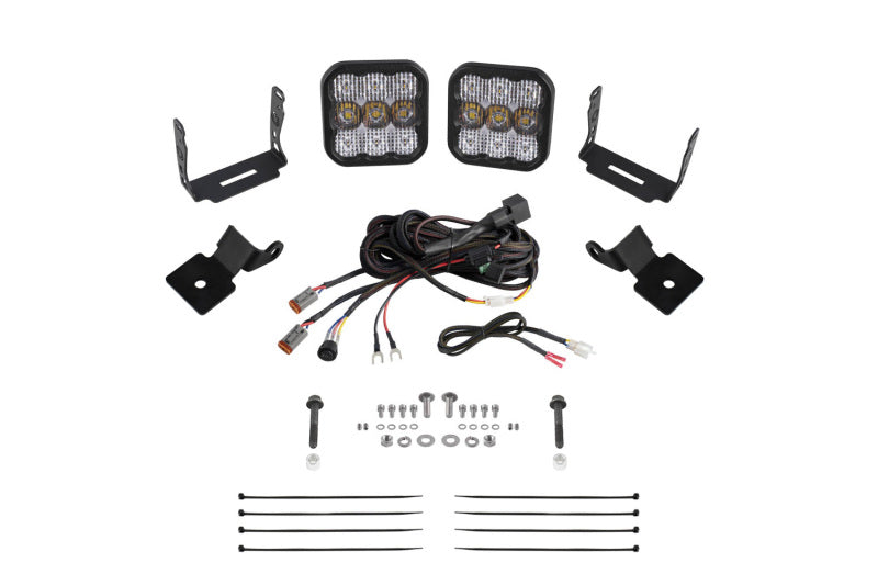 Diode Dynamics 2014-2018 Polaris RZR XP Stage Series SS5 A-Pillar Pod Kit - Pro White Combo - DD7852
