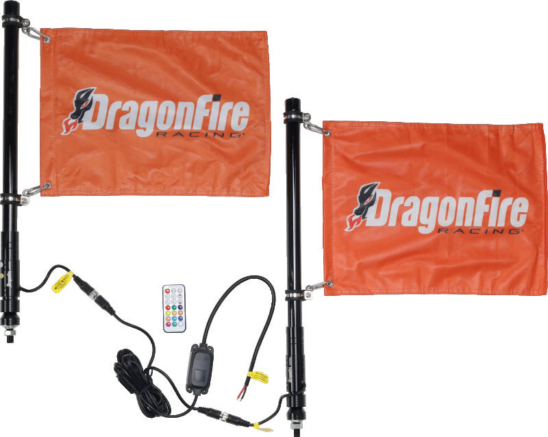 DragonFire Racing 2Ft Spiral Led Whip - Black - 522806