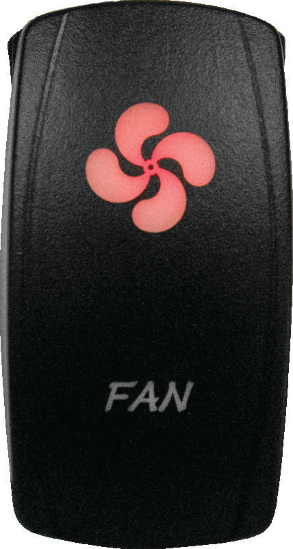 DragonFire Racing Lighted Switch Fan On/Off Red - 521382