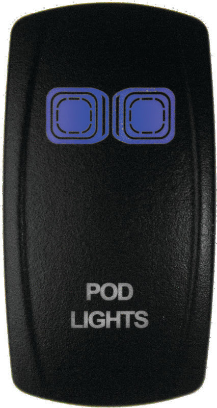 DragonFire Racing Lighted Switch On/Off Blue - 522614