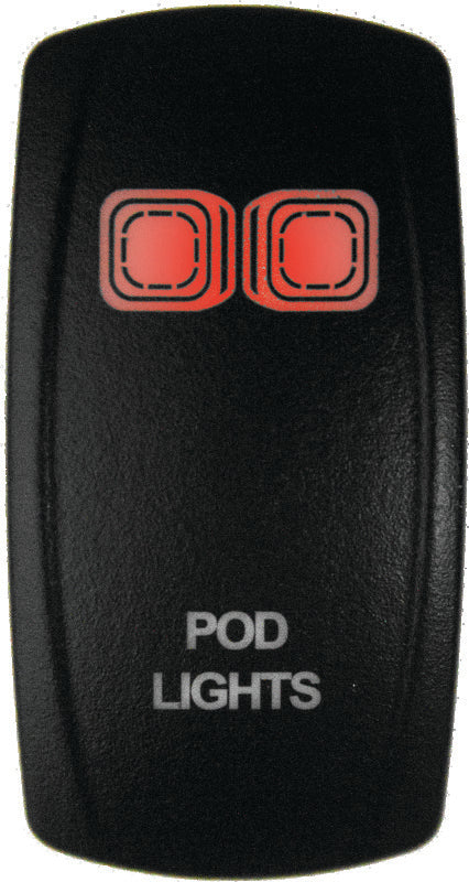 DragonFire Racing Lighted Switch On/Off Red - 522615