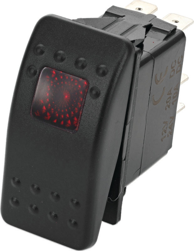 DragonFire Racing Lighted Switch On/Off Rocker Switch Red Lite - 520982
