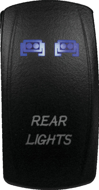 DragonFire Racing Lighted Switch Rear Light On/Off Blue - 521391
