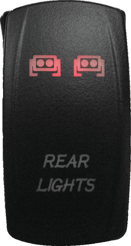 DragonFire Racing Lighted Switch Rear Light On/Off Red - 521392