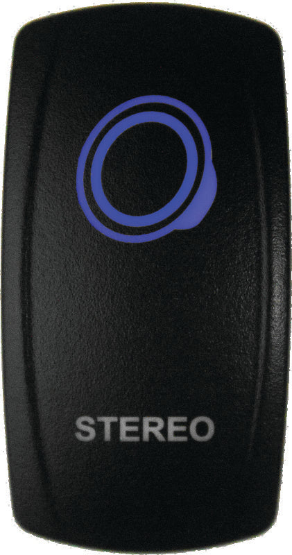 DragonFire Racing Lighted Switch Stereo On/Off Blue - 522622