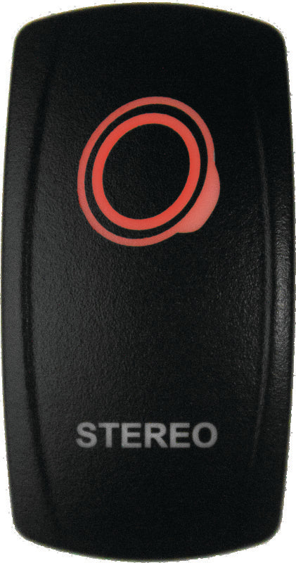 DragonFire Racing Lighted Switch Stereo On/Off Red - 522623