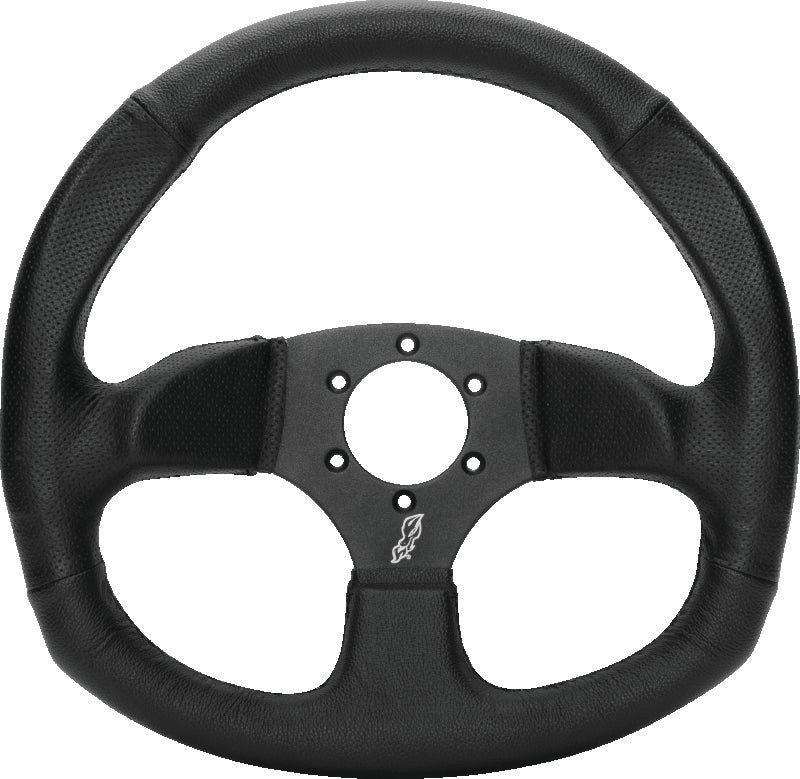 DragonFire Racing Steering Wheels - D-Shaped- Vinyl- Iron Series- 0in offset - 522162