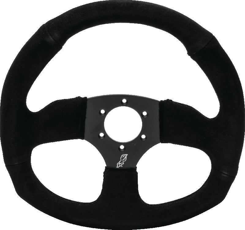 DragonFire Racing Steering Wheels - D-shaped- Suede- Iron Series- 0in offset - 522342