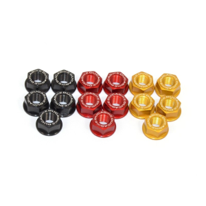 Ducabike DBK Special Parts 5 Piece Rear Sprocket Carrier Flange Nut Set by DBK Special Parts