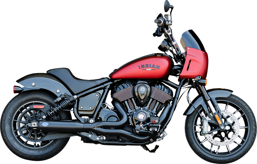 2-into-1 Qualifier Exhaust System - Guardian Black - 49-State - Indian Chief