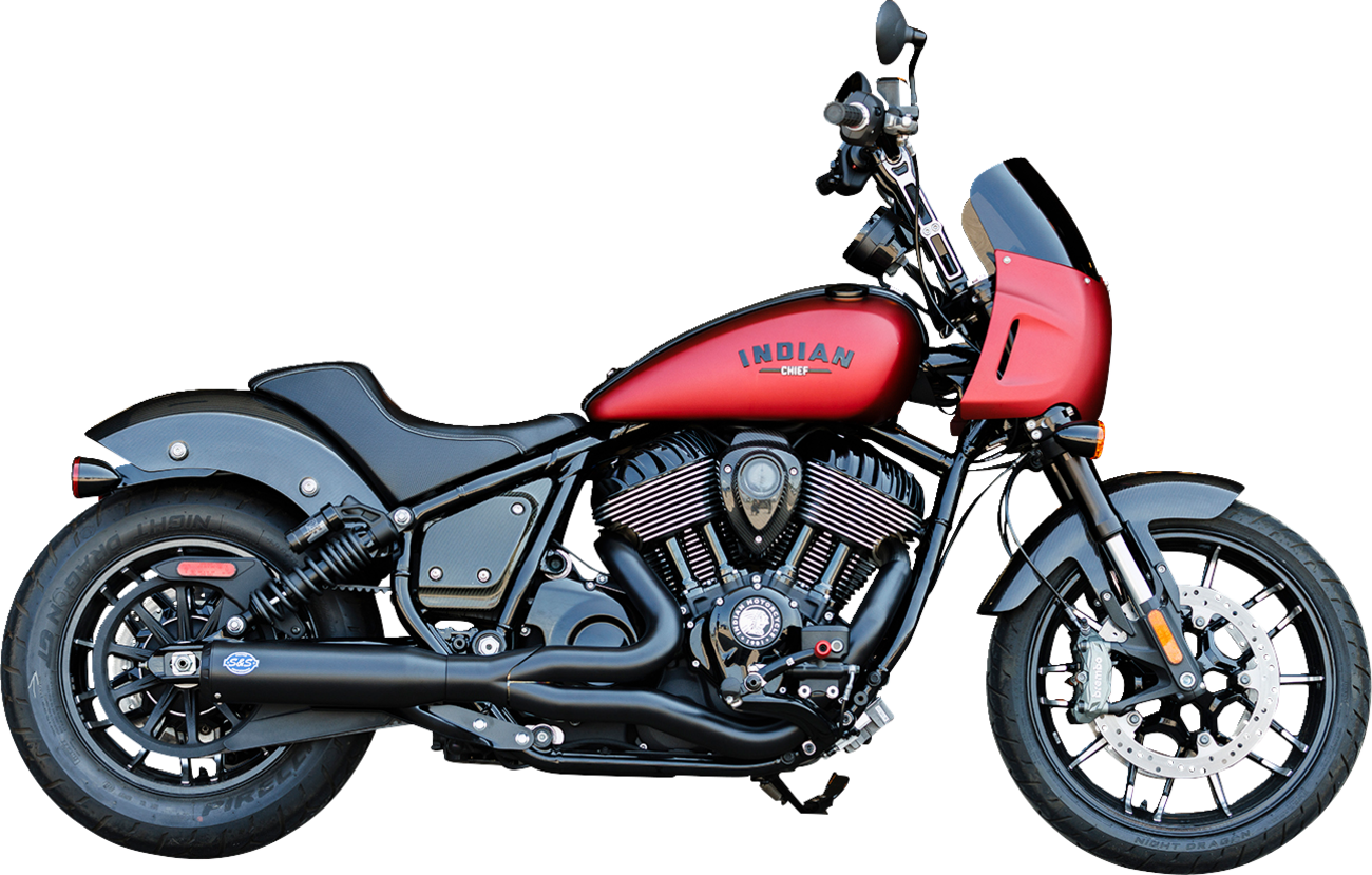 2-into-1 Qualifier Exhaust System - Guardian Black - 49-State - Indian Chief