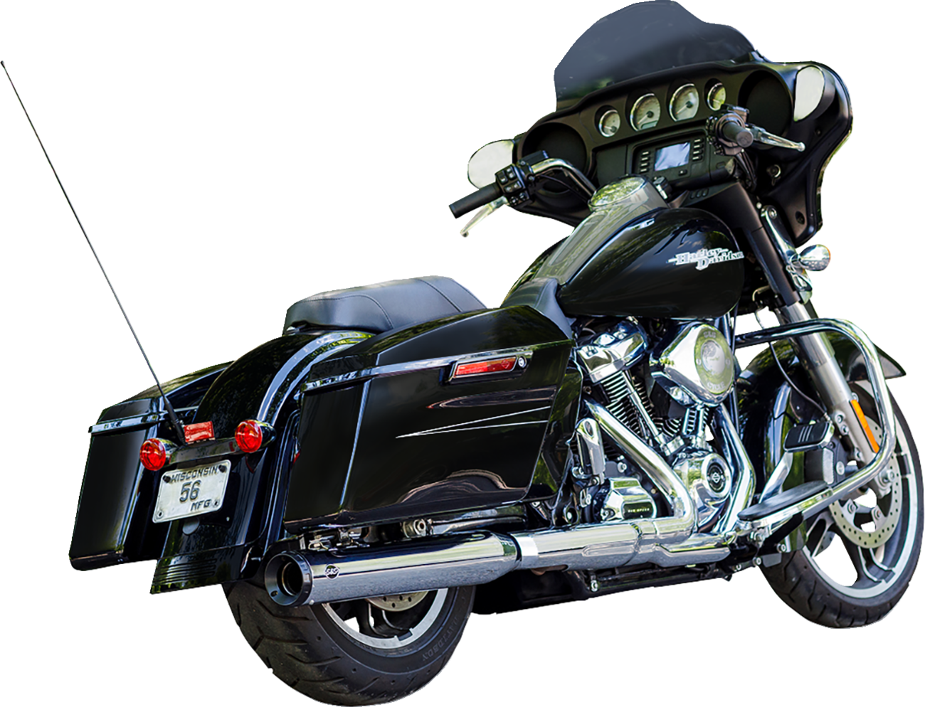 2-into-1 Swindler Exhaust Conversion Kit - 4" - Chrome - M8 Touring