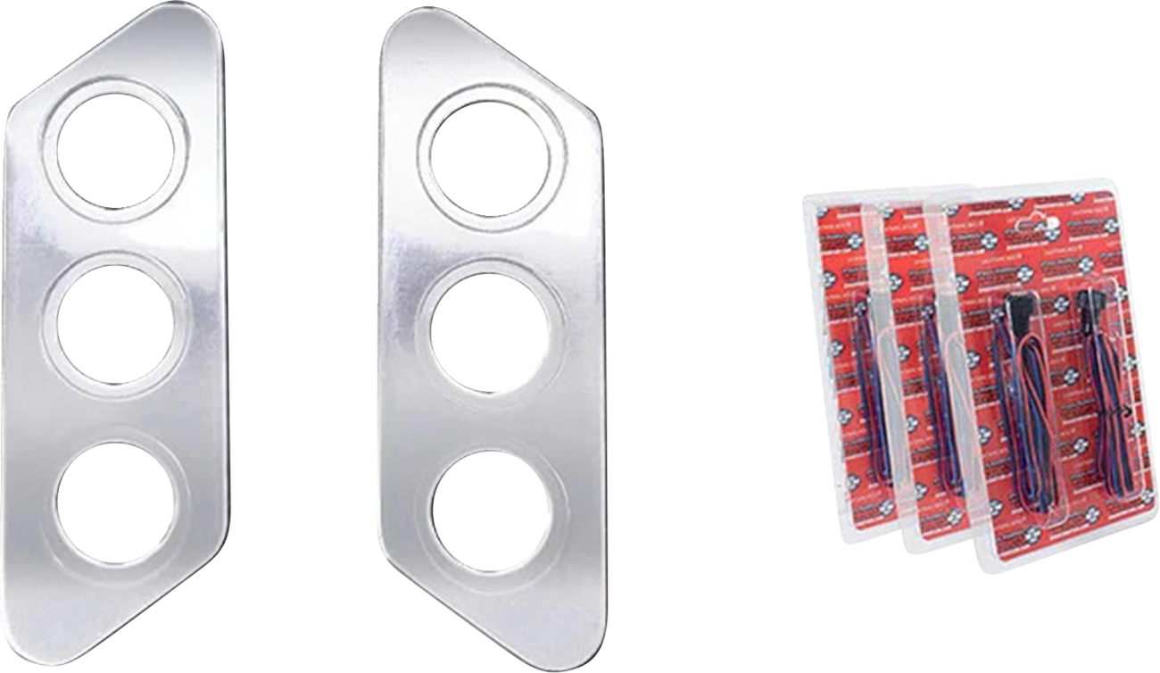 PAUL YAFFE BAGGER NATION Thunder-Pod Taillight Kit - Slanted / Chrome 2010-1587