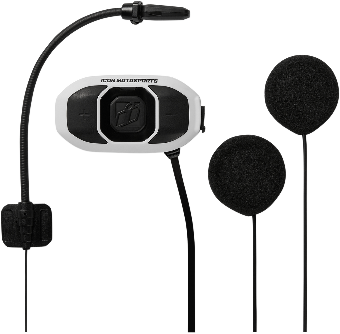 ICON RAU™ Communicator Helmet Headset System - Communicator / White 4402-0779