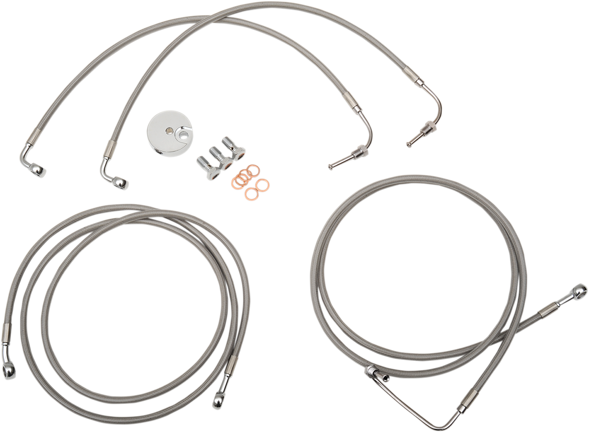 LA CHOPPERS Stainless Steel Brake Line Kit