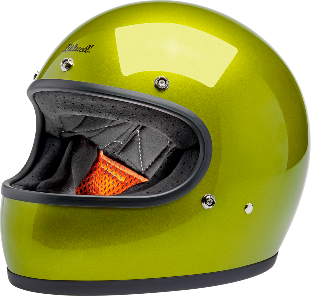 BILTWELL Gringo Helmet - Metallic Lime / Medium 0101-18477