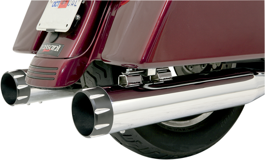 BASSANI XHAUST Optional B1-Syle Quick-Change End Cap — Fluted/Straight-Cut