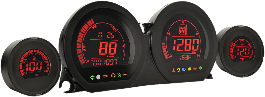 KOSO NORTH AMERICA HD-03L Four-Piece LED Gauge Kit