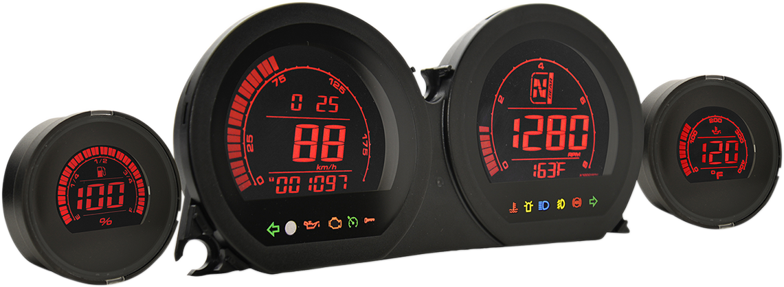 KOSO NORTH AMERICA HD-03L Four-Piece LED Gauge Kit