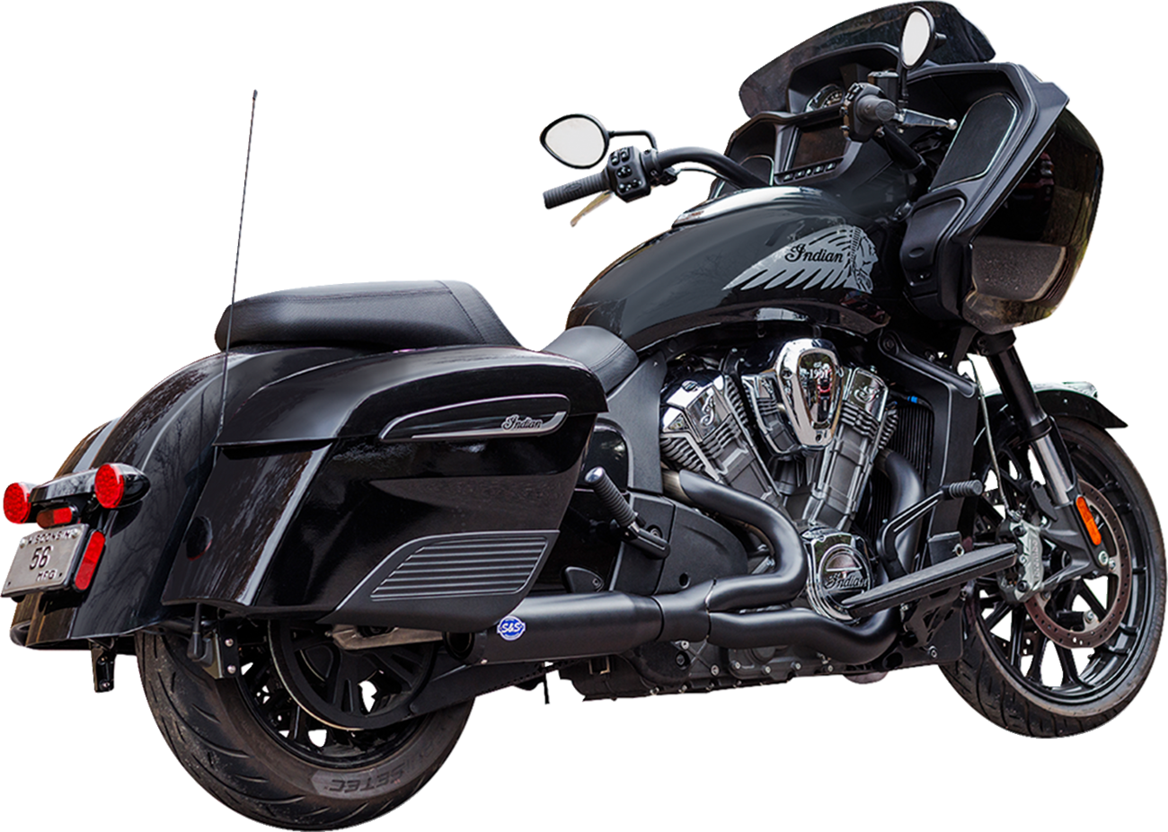 2-into-1 Qualifier Exhaust System - Race Only - Black - Stainless Steel