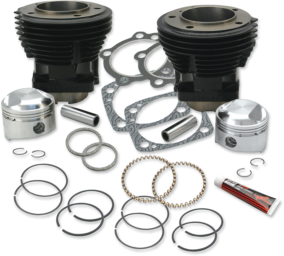 S&S CYCLE Stock Bore 80" Cylinder and Standard Compression Piston Kit - Cylinders and Pistons / 80" / Low Compression 0931-0688