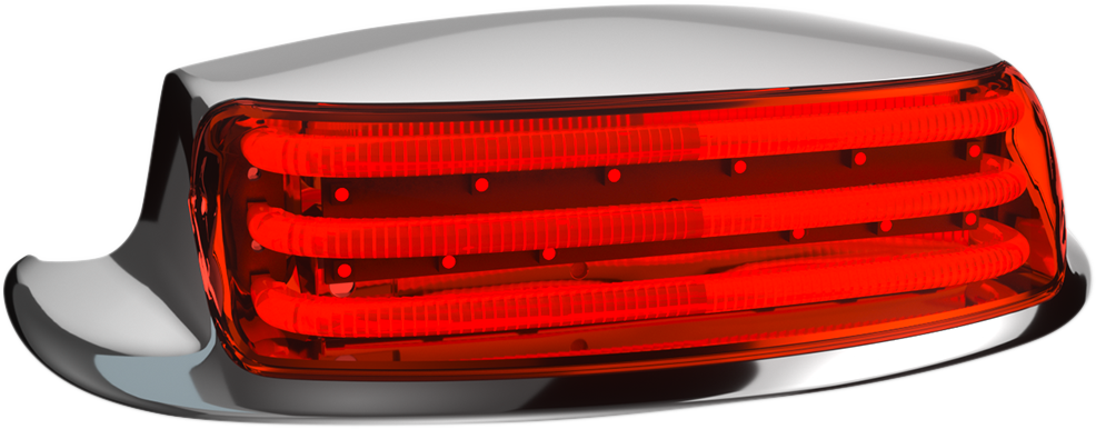 CUSTOM DYNAMICS Fender Tip Light - LED / Red Lens / Chrome 2040-2352