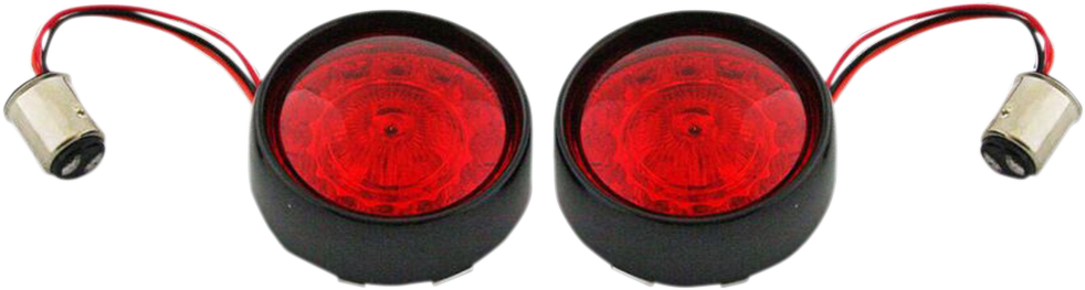 CUSTOM DYNAMICS Bullet Turn Signal - 1157 / Gloss Black / Red Lens 2020-1594