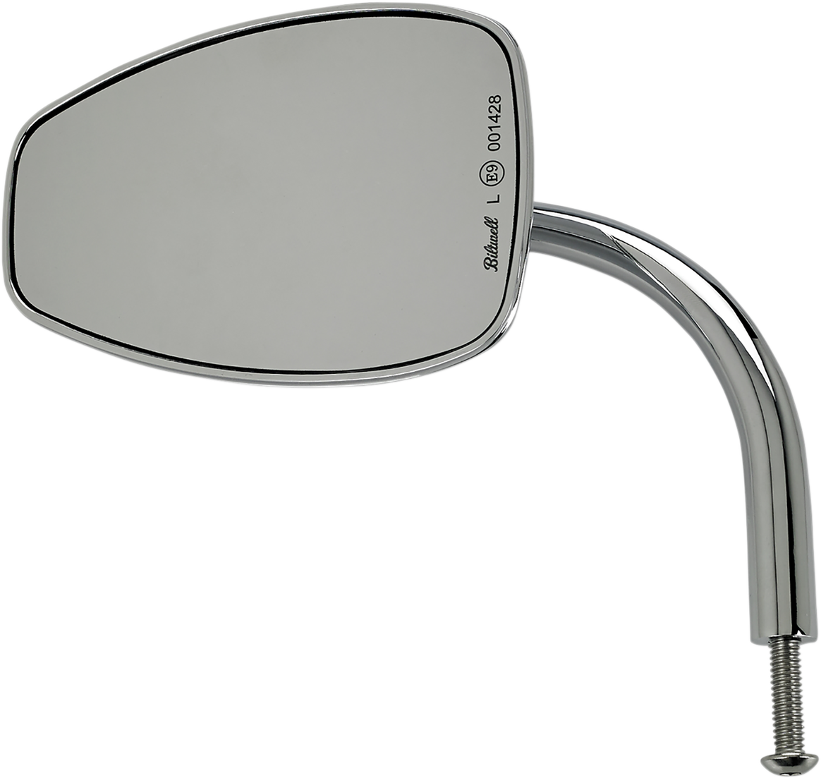BILTWELL Mirror - Utility / Side View / Teardrop / Perch / Chrome / Each 0640-1319