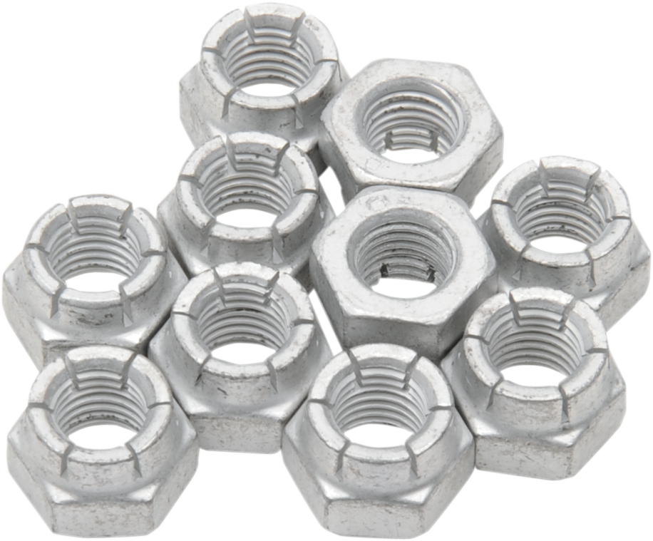 EASTERN MOTORCYCLE PARTS Rocker Arm Block Nuts - 5/16"-24x1/2" / Hex Style / Big Twin 0927-0020