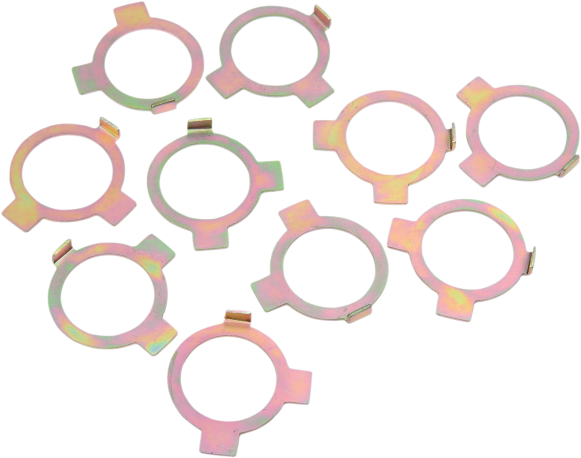 EASTERN MOTORCYCLE PARTS Swingarm Pivot Bolt Lock Tabs - 10-Pack 1302-0250